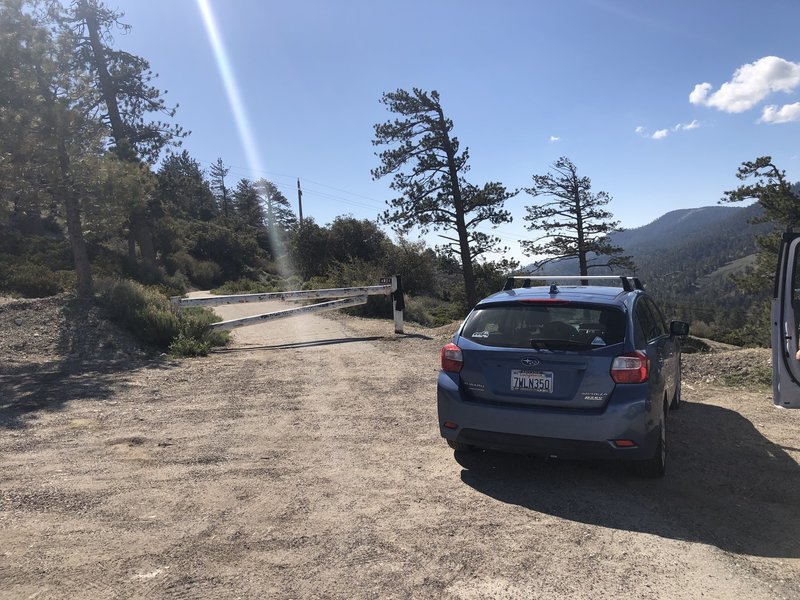 Gate to trail is closed to cars, but bikes and hikers are welcome!