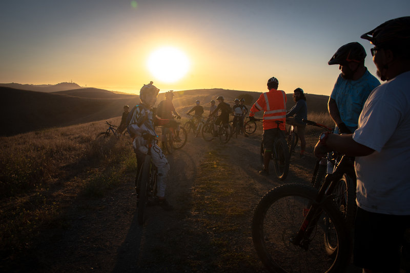 Regrouping on Ridgetop Twilight Ride 7/13/19
