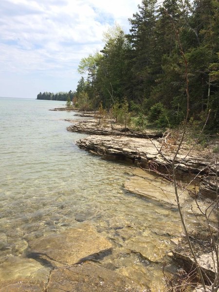 Lake Michigan shoreline along Newport Bay - access to this point would be on foot via hiker-only trail.