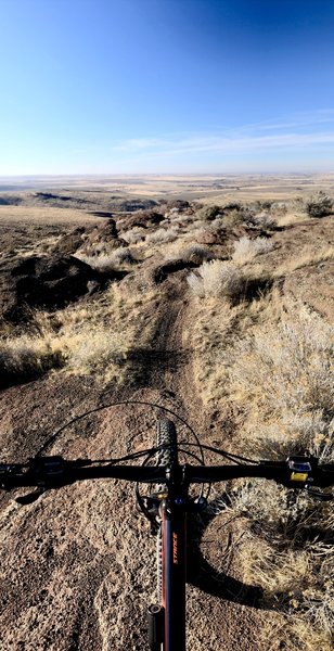 on Backdoor for first time.. need a helmet cam, next time - super technical with incredible mix of lava rock and table rock, and just plain dirt and rocks.. Cleverly formed trail to capture a lot of the available riding surfaces :)  Loved it!