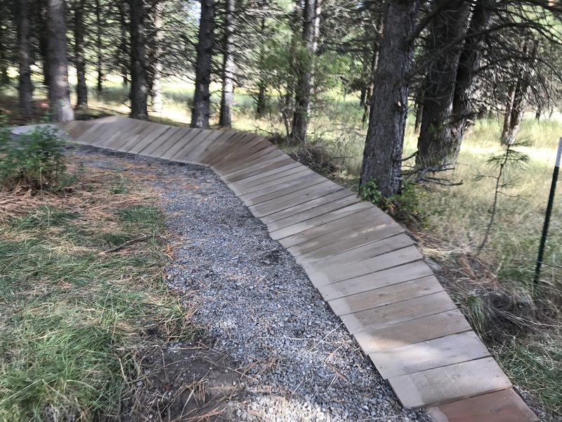 Corner wall ride on Parent Trap—our first wood structure!