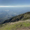 Looking southwest towards the SFV at the summit from the hang glider launch spot