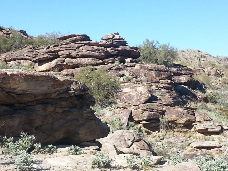 Cool rock formations on the top of Beverly Canyon trail.