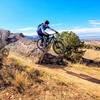 Fun wall ride drop! The gunny lunch loop rocks!! The ups are definitely rewarded with cool downs.