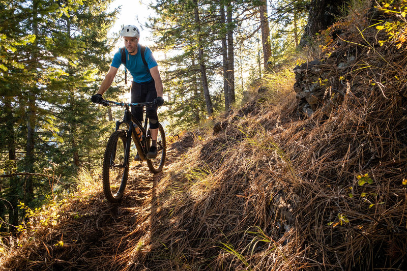 The bottom of the Eagle Ridge Trail is narrow, exposed, and lots of fun.