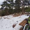 Hall Ranch at the Nelson Loop access point.  Snow wasn't too bad to ride in as long as temps were below freezing on the gound.  December 12th, 2020.