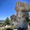 The peculiar Les Mourres limestone formations accreted around shoreline vegetation.