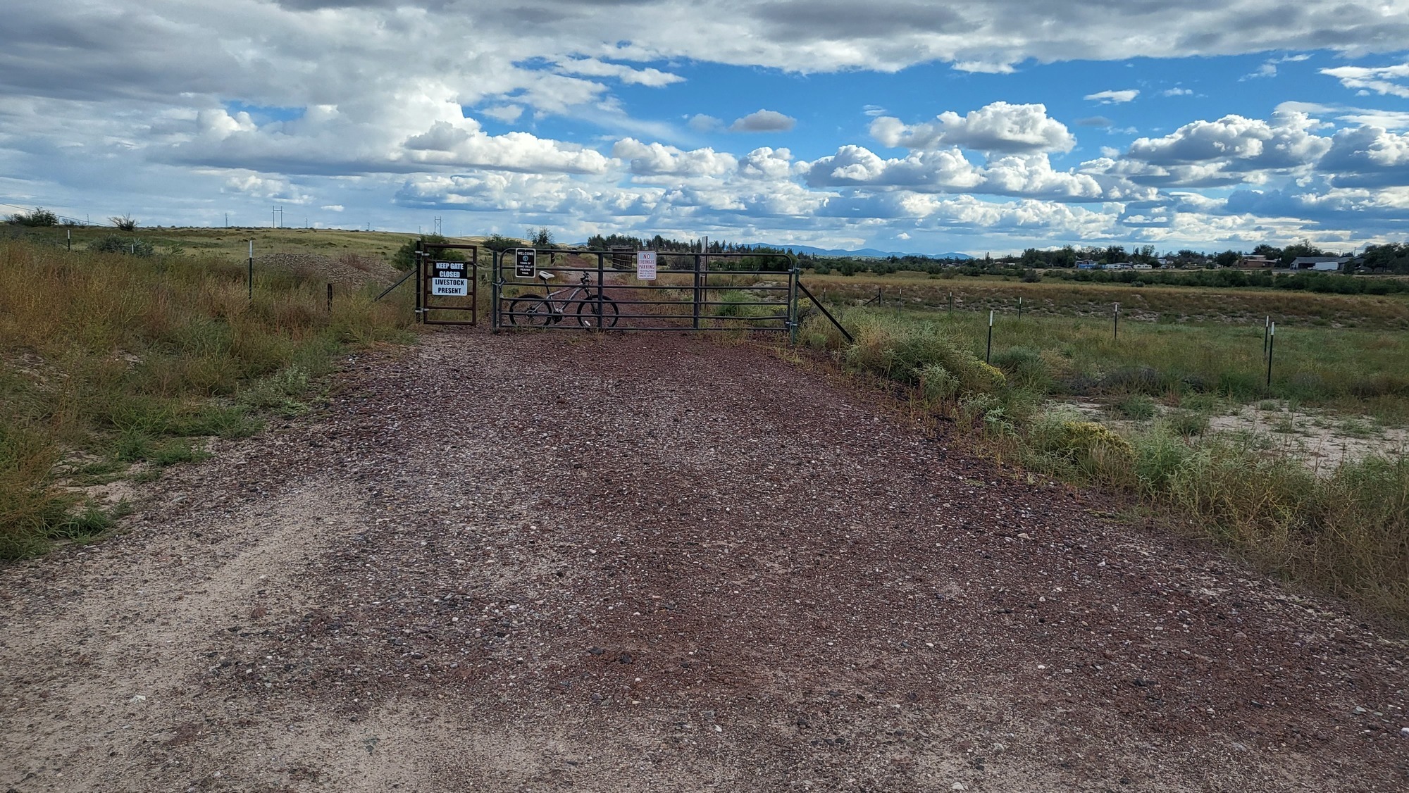 The northern terminus of the Peavine Trail (Chino Valley Section).