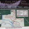Pine Mountain Lake Campground Hiking Trails Close Up of Map