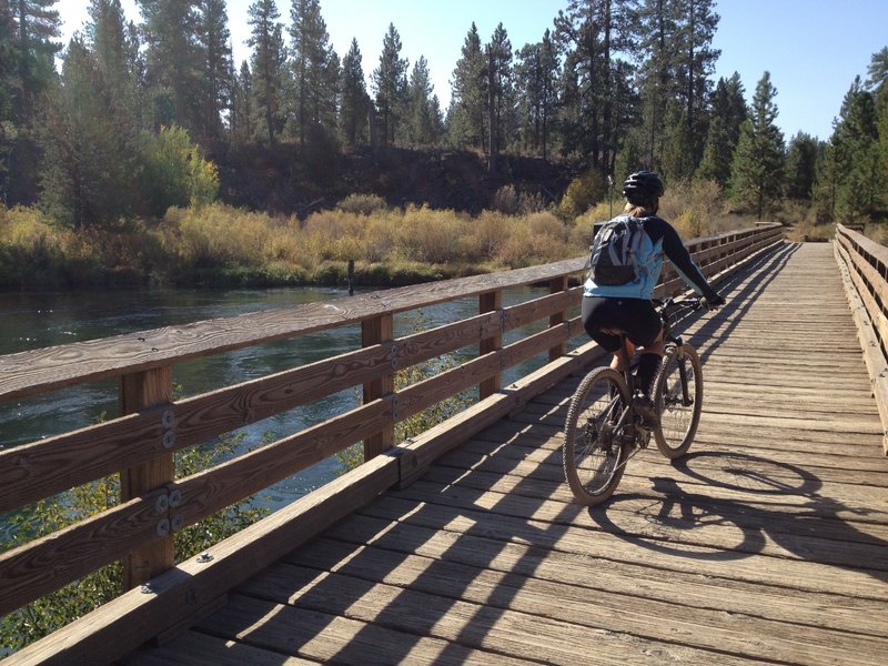 Bridge over calmer waters
