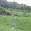 Riding down off the Earthen Dam
