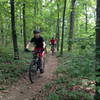 Family bike ride on the Family Bike Trail at Monte Sano State Park.