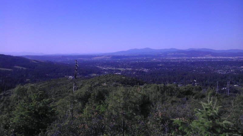 View to the north of Spokane Valley and Mt. Spokane in the distance