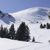 Looking back up Skullbite area. The North chutes of Mt. Russell can be seen to the right.