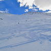Looking up Big Blue on an amazing powder day.