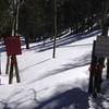 Backcountry access gate at the bottom of Moose Glades