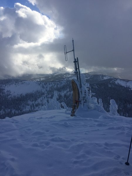 Check out the summit sculpture and radio repeater at the top of Barbie.