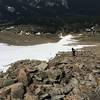 This is looking down the 740 Snowfield.