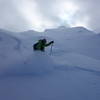 Soft snow on the way down!