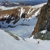 MW Skiing the couloir